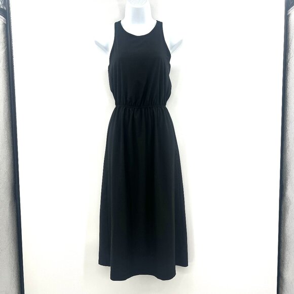 Banana Republic Black Halter Midi Dress Women's XXS Tall - Picture 1 of 6